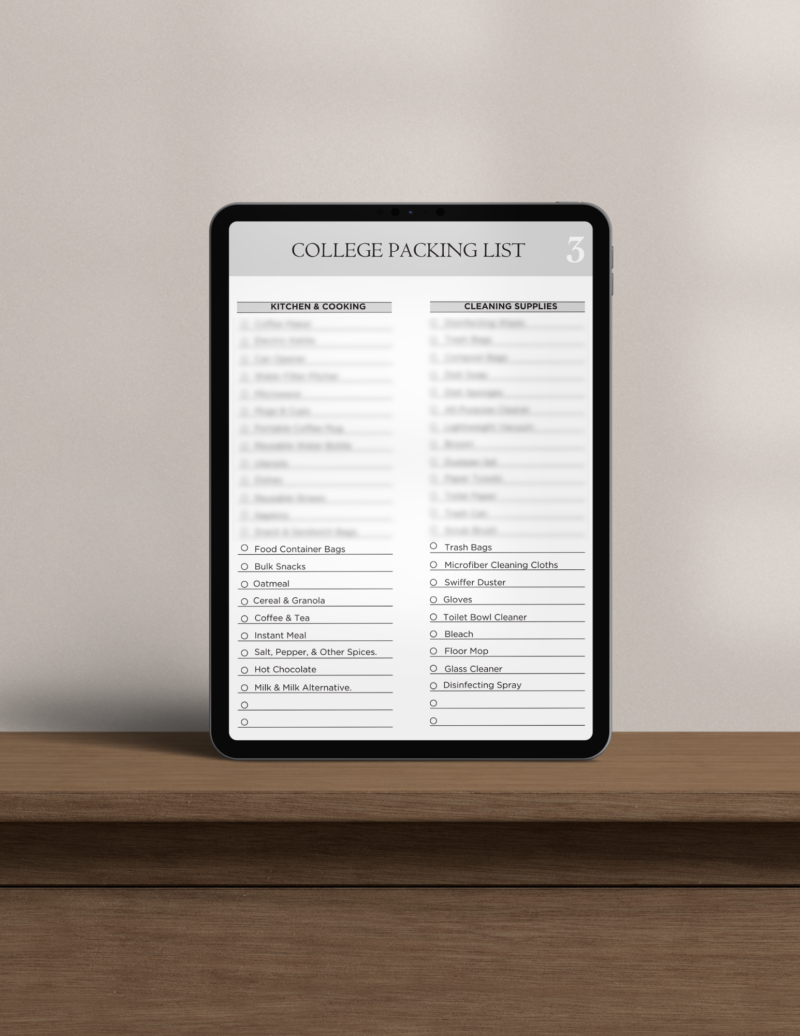 College Essentials Checklist - Image 4