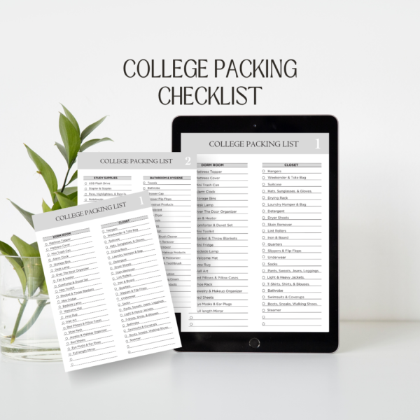 College Essentials Checklist