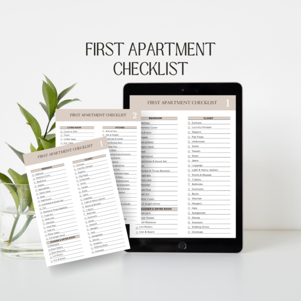 First Apartment Checklist
